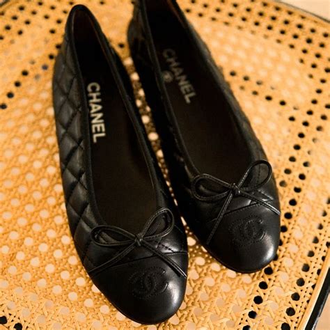 chanel style ballet pumps|chanel quilted ballet flats.